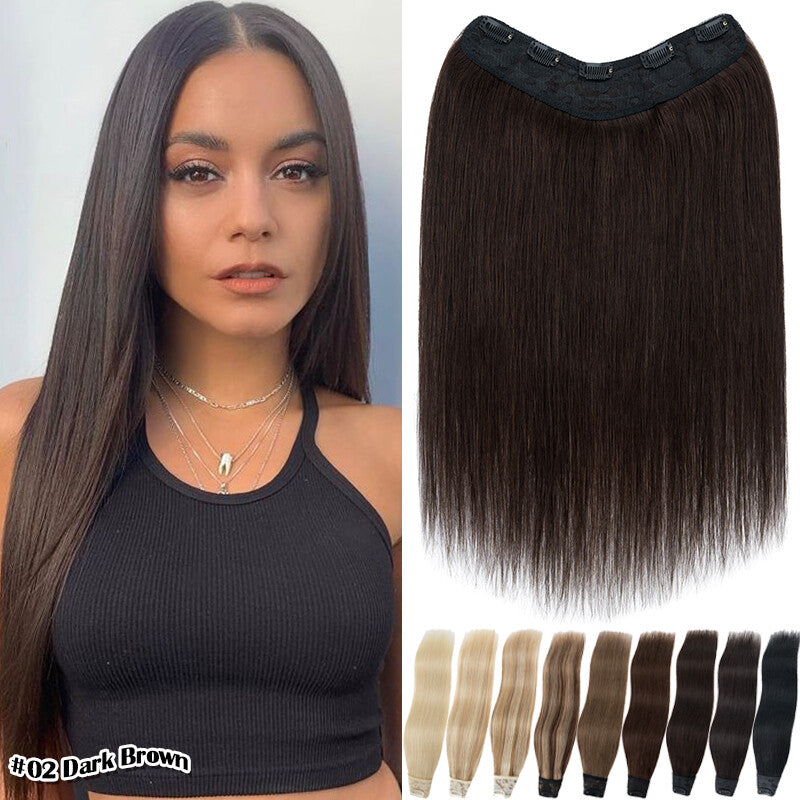Long Thick Clip-In Hair Extensions - Russian Remy Human Hair, Straight, Full Head