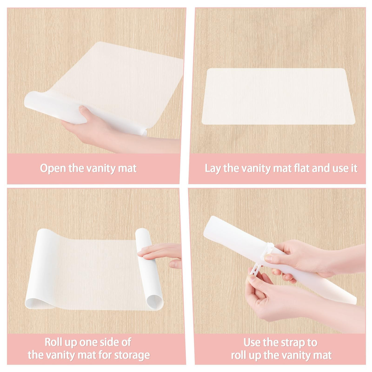 Silicone Makeup & Vanity Mat 15.7x11.8 Inches Heat-Resistant Protector
