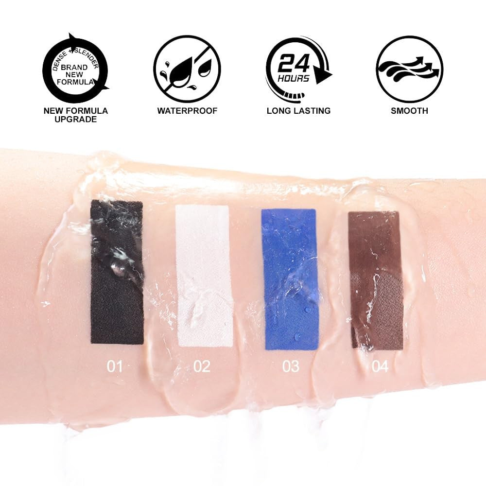 White Eyeliner Pencil - Waterproof, Long-Lasting Eye Makeup Tool