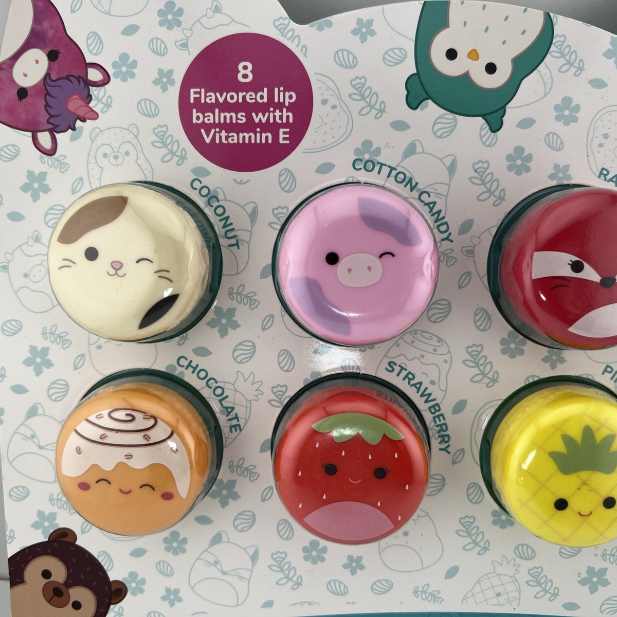 Macaron Shaped Flavored Lip Balm Set - 8 Assorted Lip Balms for Lips Care