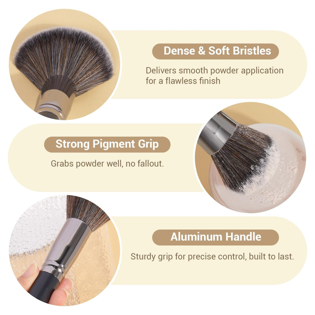 Professional Makeup Brush Set with Case - 30 Synthetic Brushes for Face & Eyes