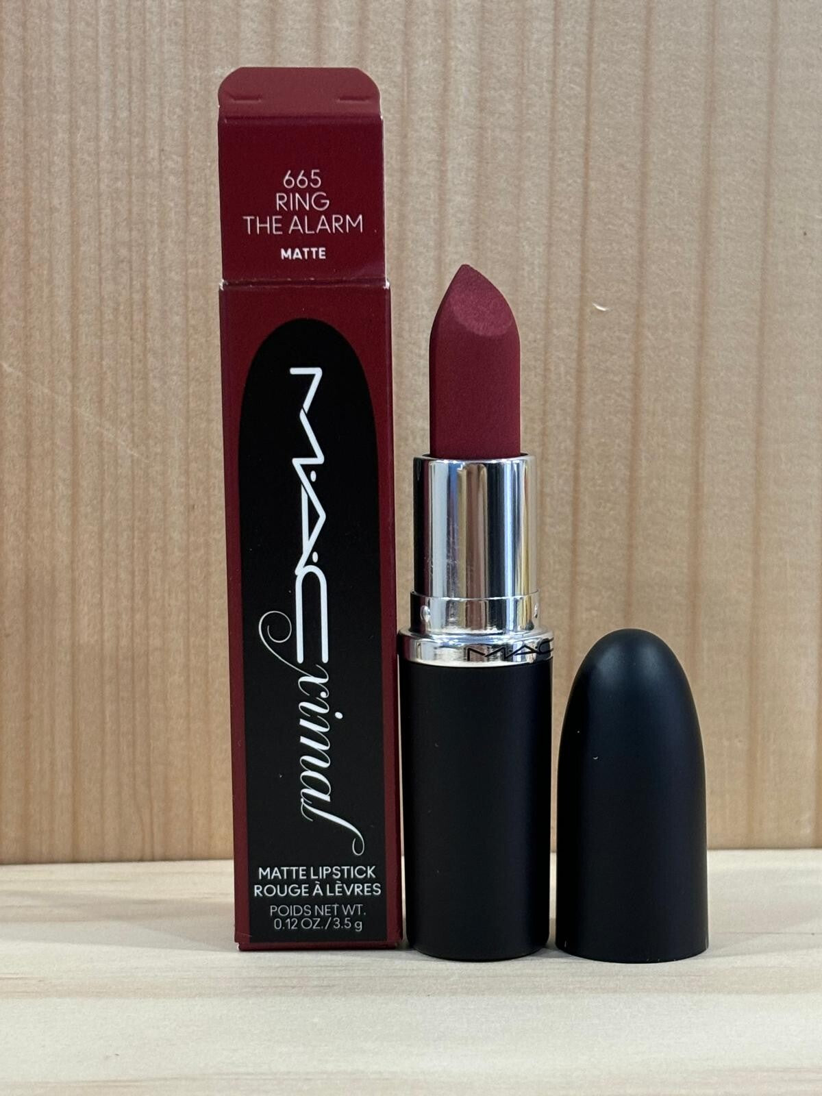 MAC Matte Lipstick #665 Ring The Alarm 0.12oz Long-Lasting Lip Color