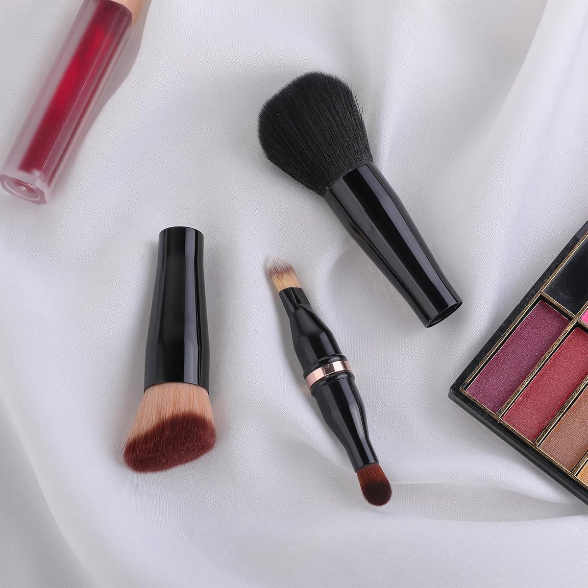 4-in-1 Makeup Brush Set with Detachable Face & Eye Brushes