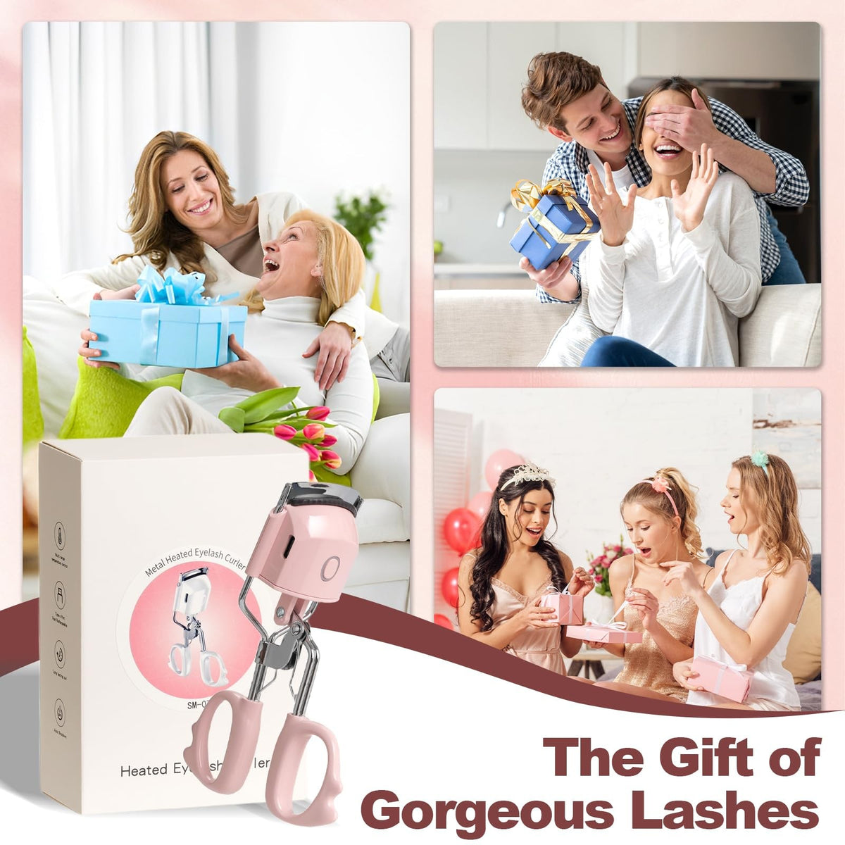 Electric Heated Eyelash Curler with 2 Heat Modes & Long-Lasting Curl