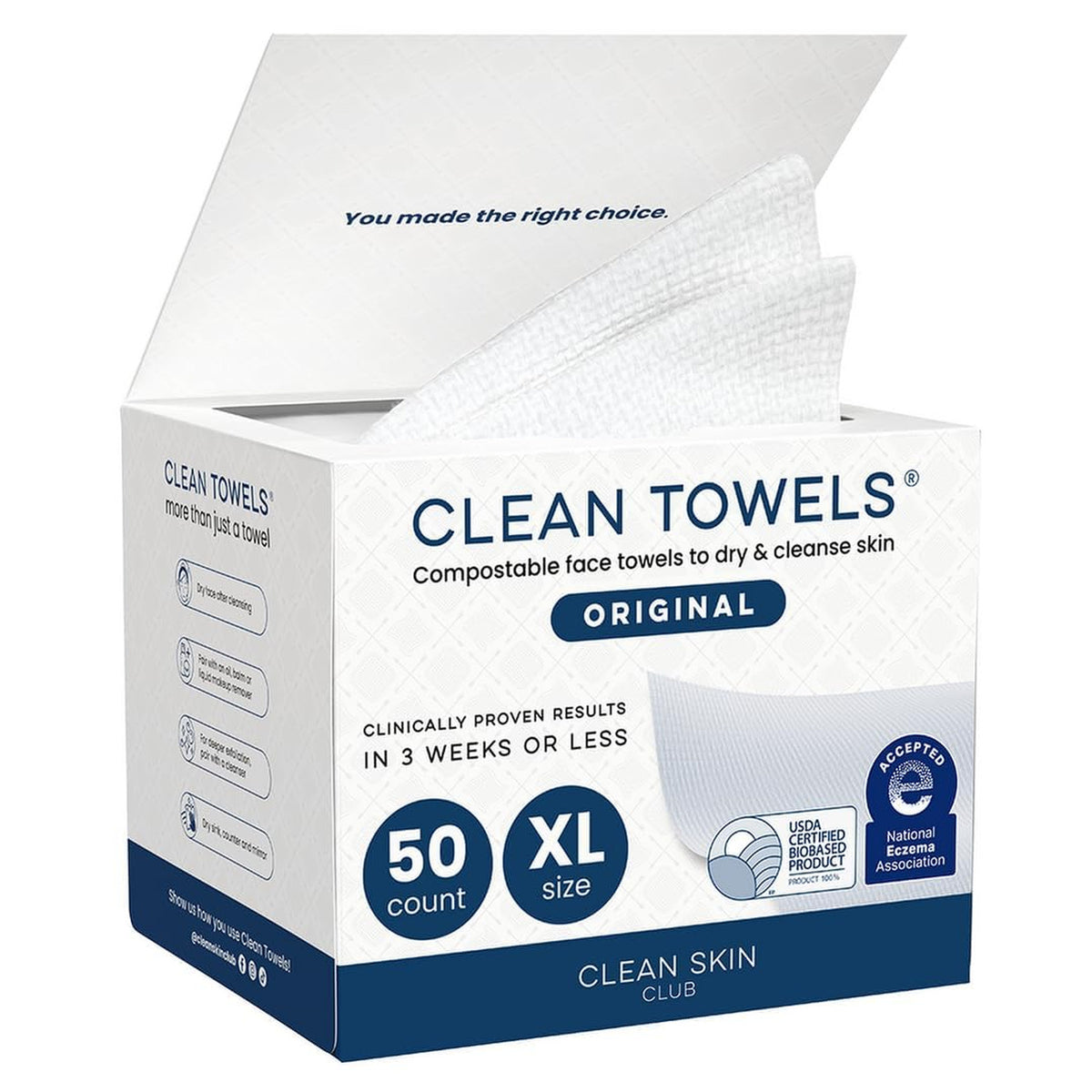 Disposable Face Towels Biobased Makeup Remover Wipes for Sensitive Skin