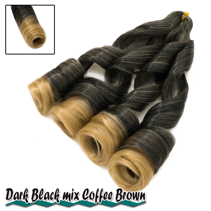 French Curl Braiding Hair Extensions - Pre-Stretched Synthetic 24 Inch