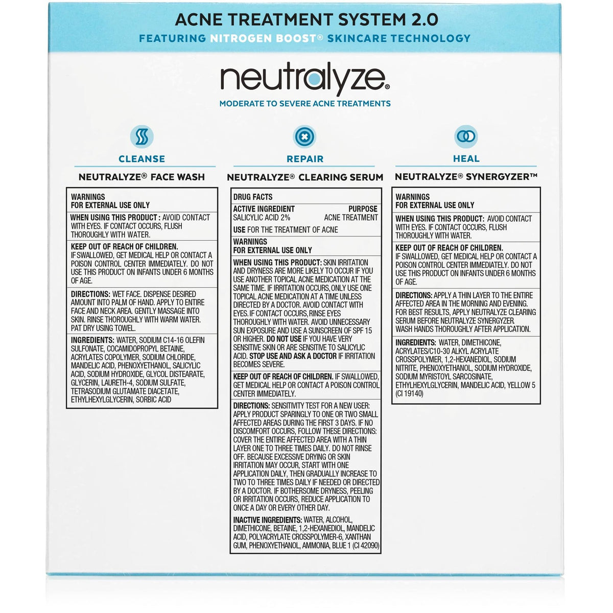 Maximum Strength Acne Treatment Kit with Salicylic & Mandelic Acid - 3 Step System for Face, Dark Spots & Skin Clarity