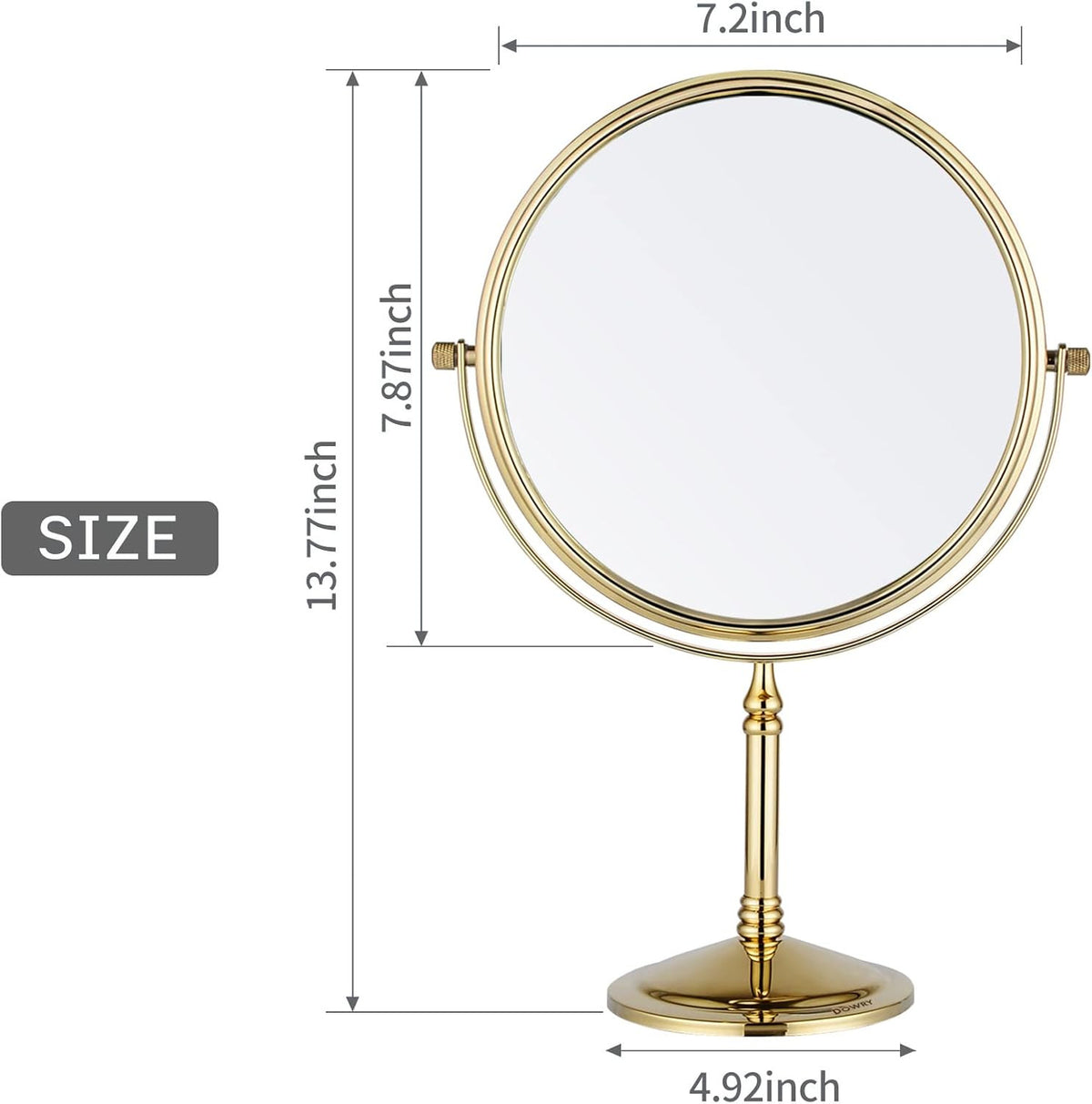 Makeup Mirror 10x Magnification Tabletop Two-Sided Vanity Mirror