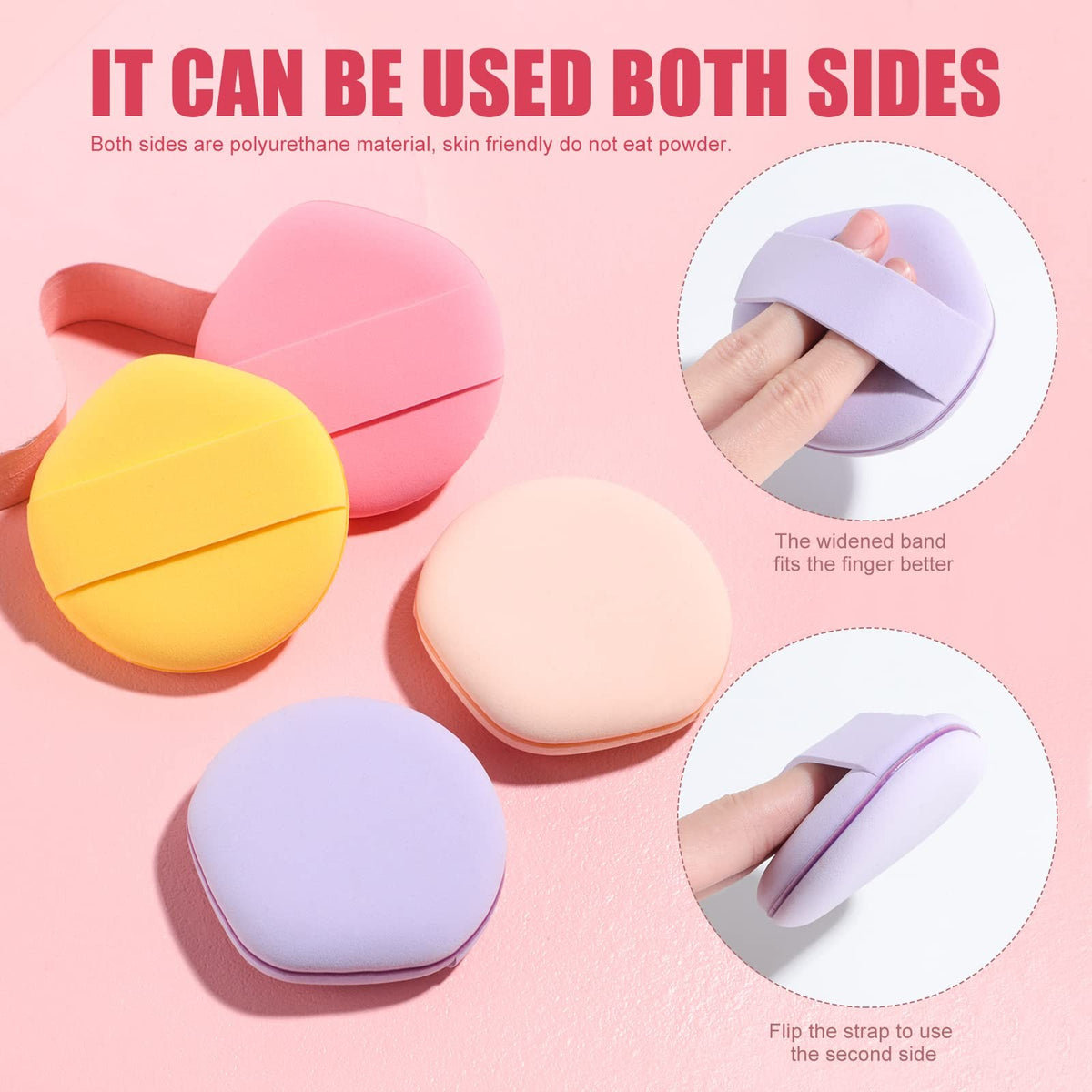 Makeup Sponge Blender for Foundation - Pack of 4, Vibrant Colors