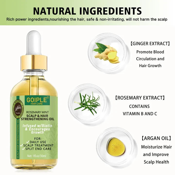 Chebe Oil for Hair Growth - Rosemary Mint Scalp Treatment Duo