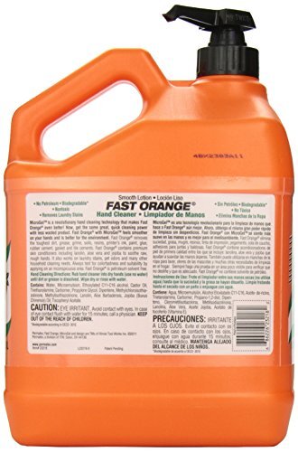 Permatex Fast Orange Hand Cleaner with Pump - 1 Gallon, Biodegradable, Waterless