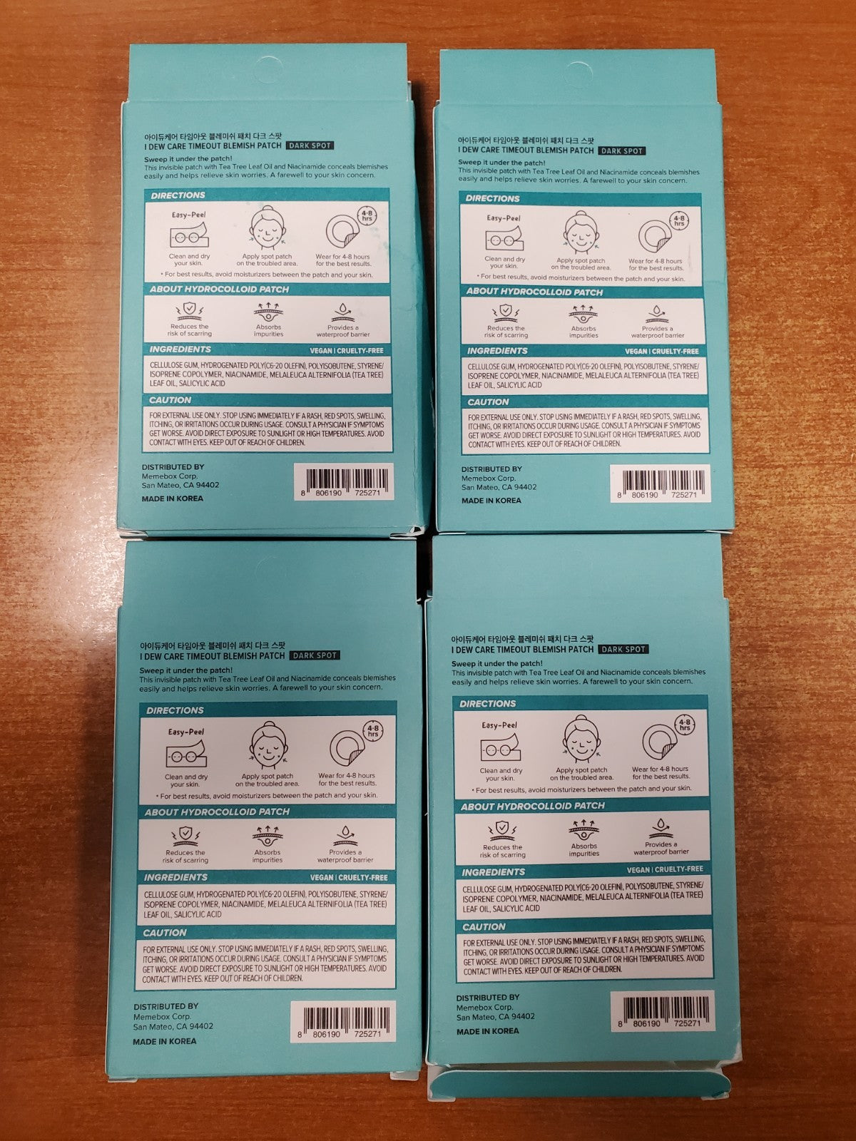 Blemish Patches Set - 4 Packs of 32 Hydrocolloid Acne & Dark Spot Treatment