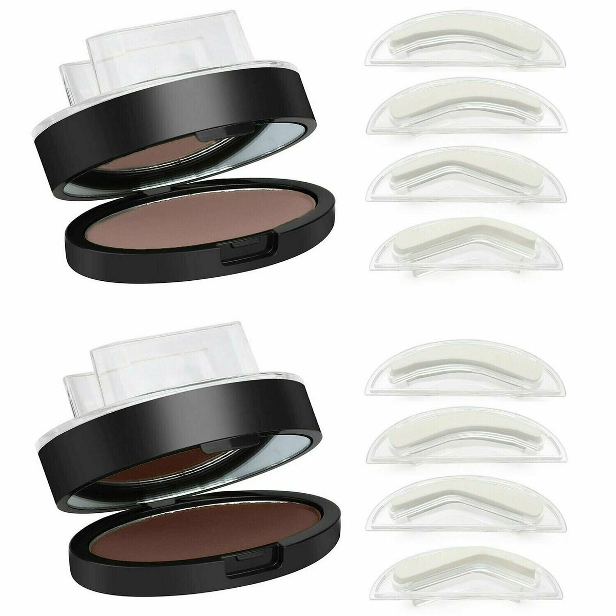 Eyebrow Shaping Powder Stamp Kit - Long-Lasting, Water-Resistant Brow Tool