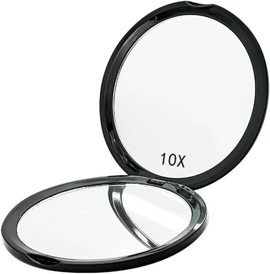 Magnifying Compact Mirror for Purse - 1x/10x Travel Makeup Mirror