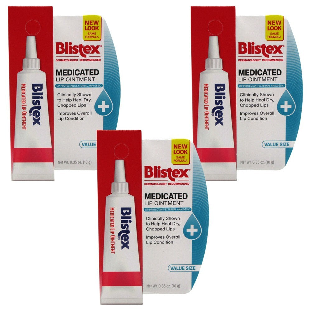 Medicated Lip Balm Set - Hydrating & Pain Relief for Cold Sores & Dry Lips