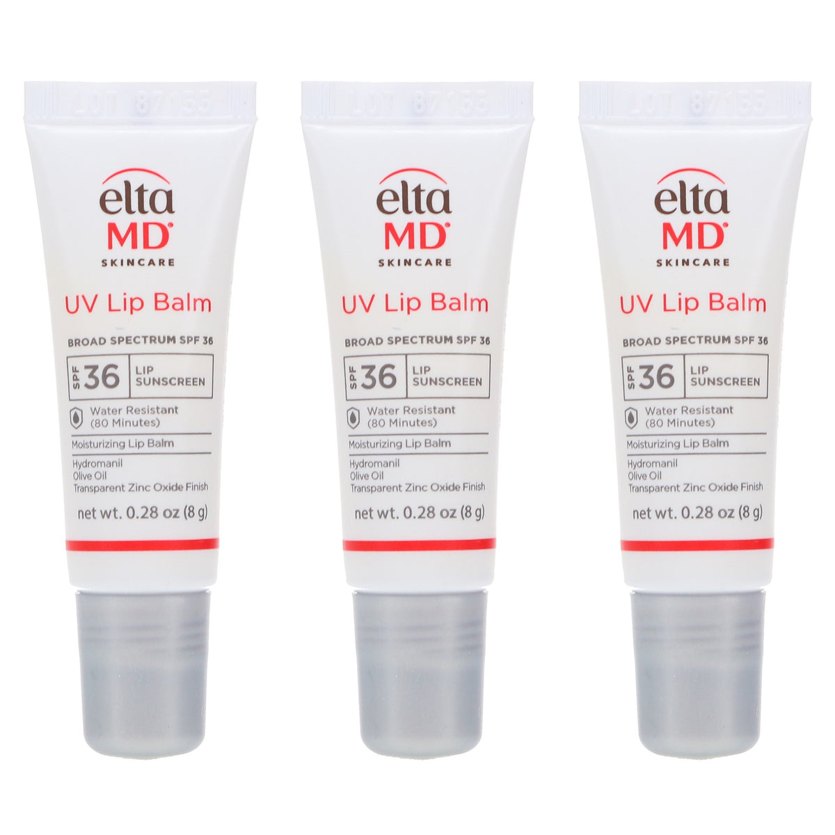 Lip Balm Set SPF 36 Broad Spectrum 0.28 oz 3 Pack - Hydrating & Protecting