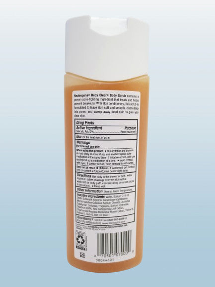 Neutrogena Body Clear Acne Body Scrub - 8.5 oz Pack of 2