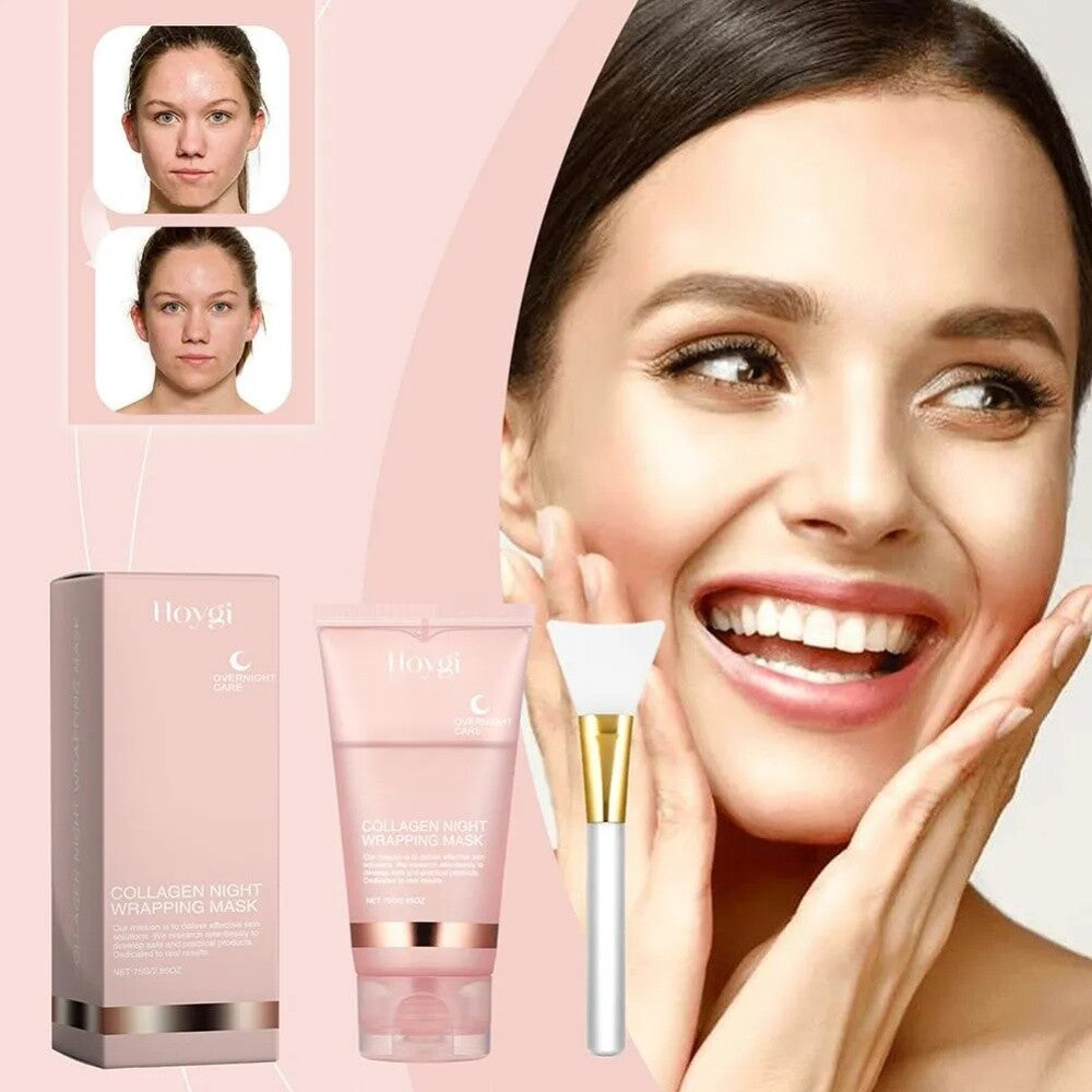 Collagen Night Wrapping Mask - Peel Off Facial Mask, 2 Pack