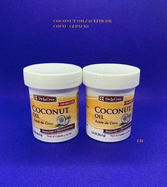 Coconut Oil for Hair & Skin 2.2 oz - Moisturizer & Hair Treatment, 1 or 2 Pack