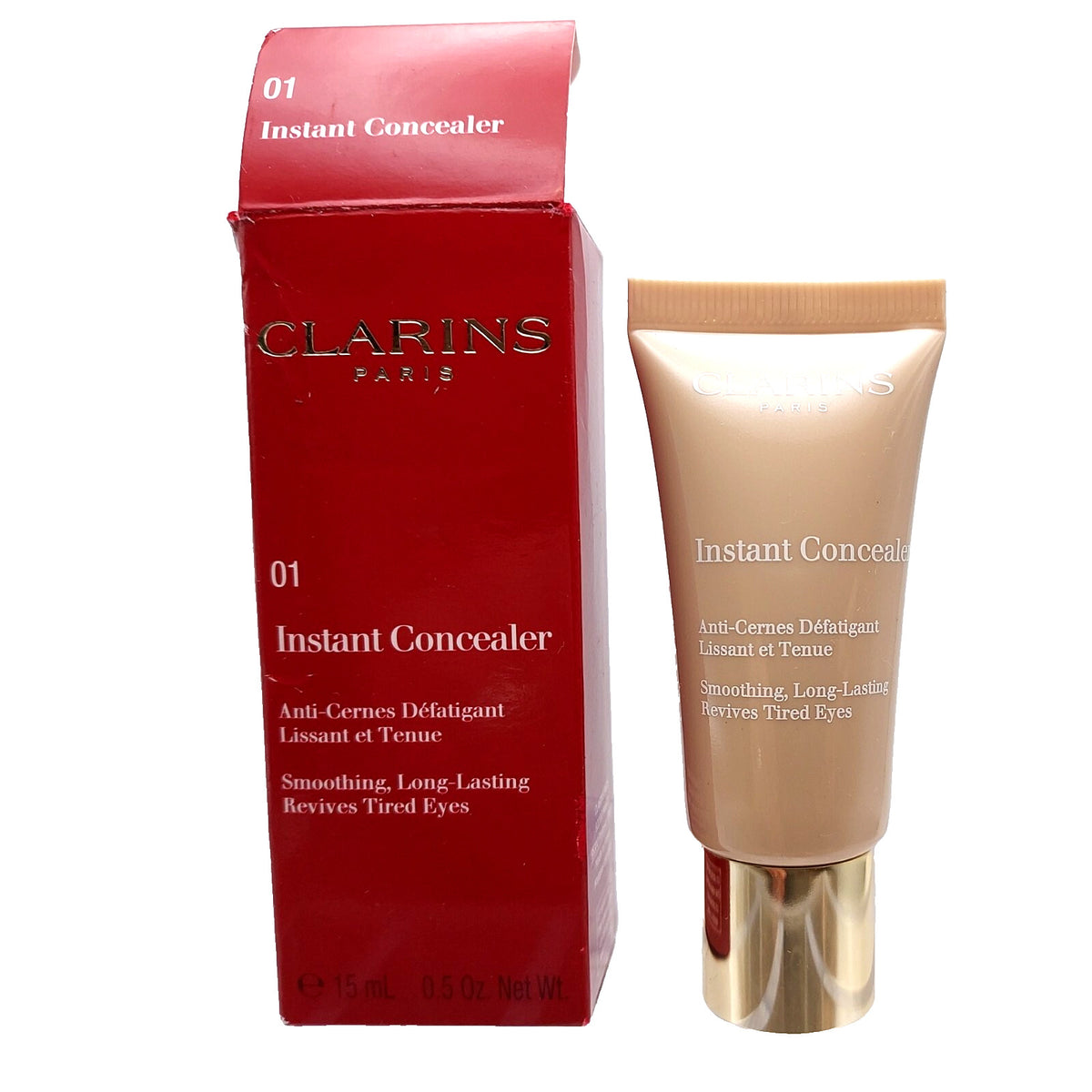 Clarins Instant Concealer Shade 01 - 0.5oz Full Size Face Makeup