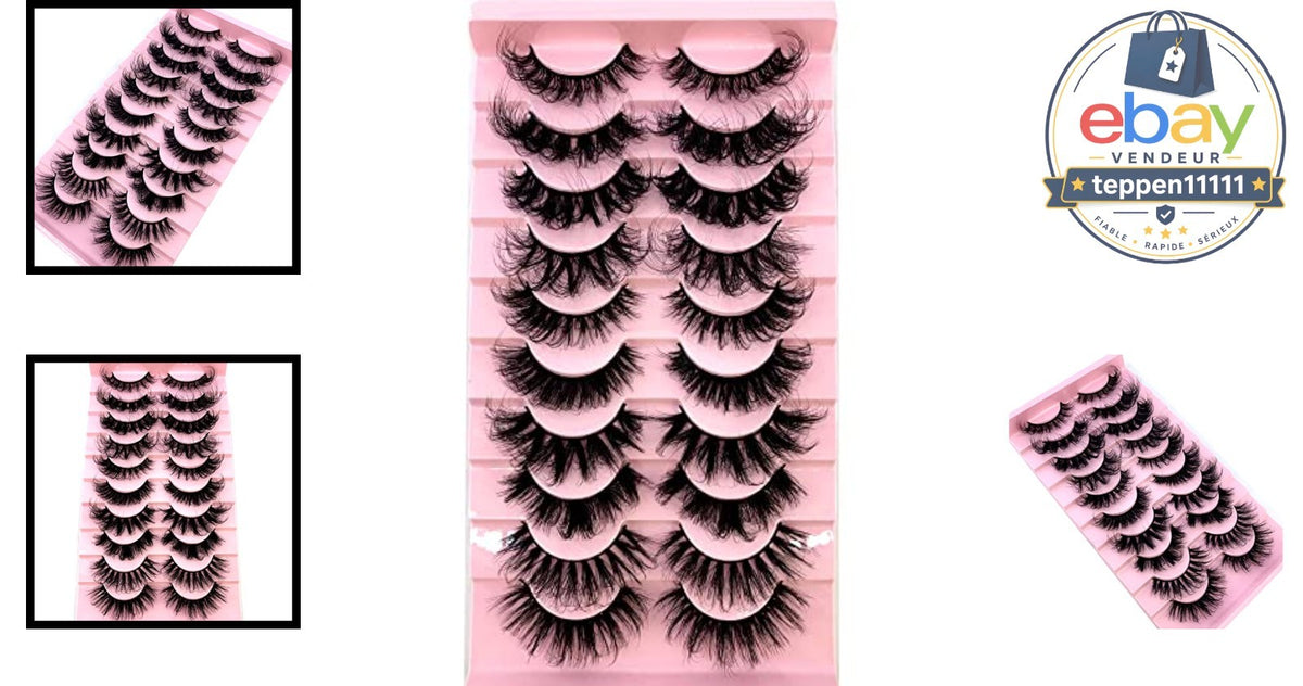Cruelty-Free 3D Mink Eyelashes with Winged Elongated Thick Design