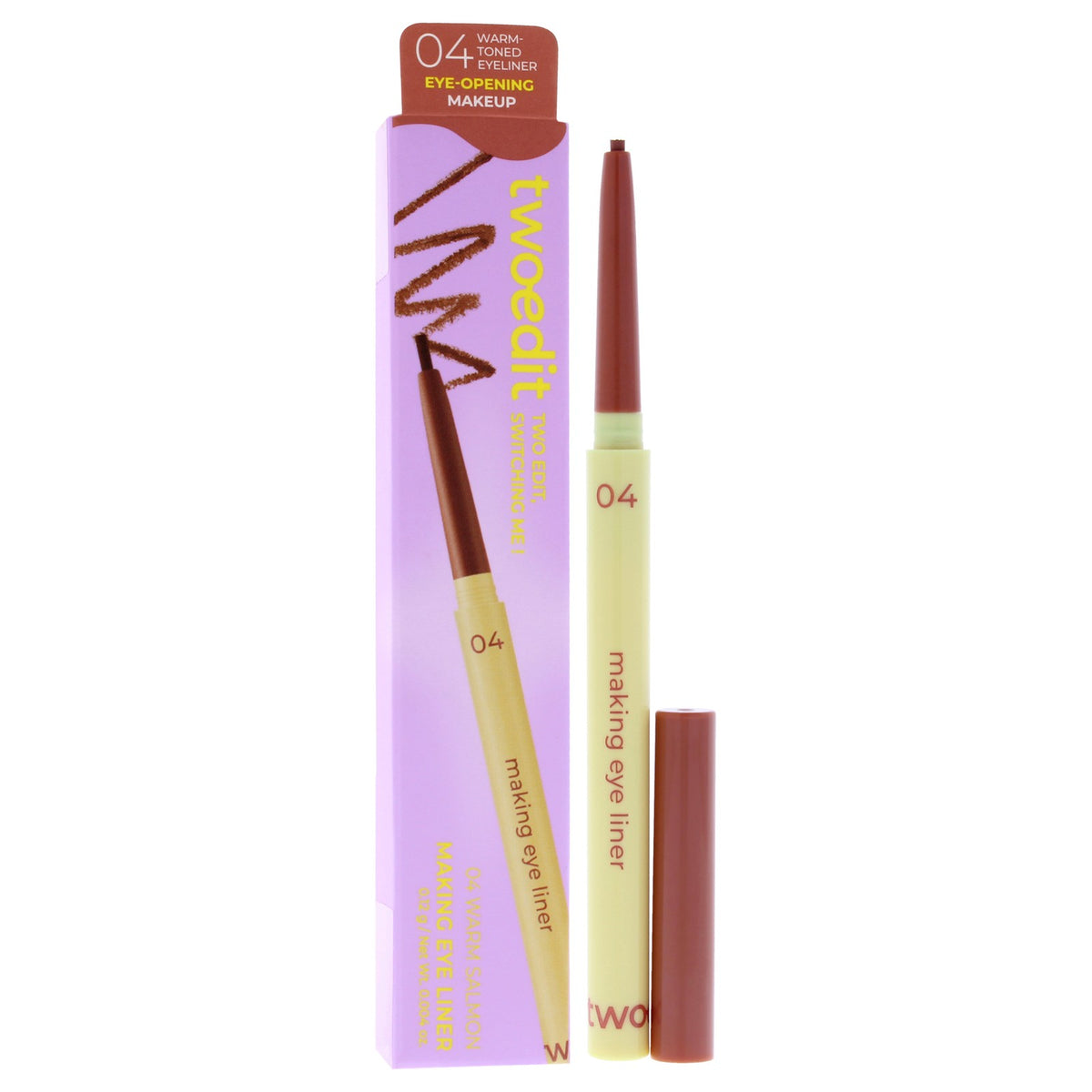 Eyeliner - 04 Warm Salmon, 2 Pack, Waterproof & Smudge-Proof
