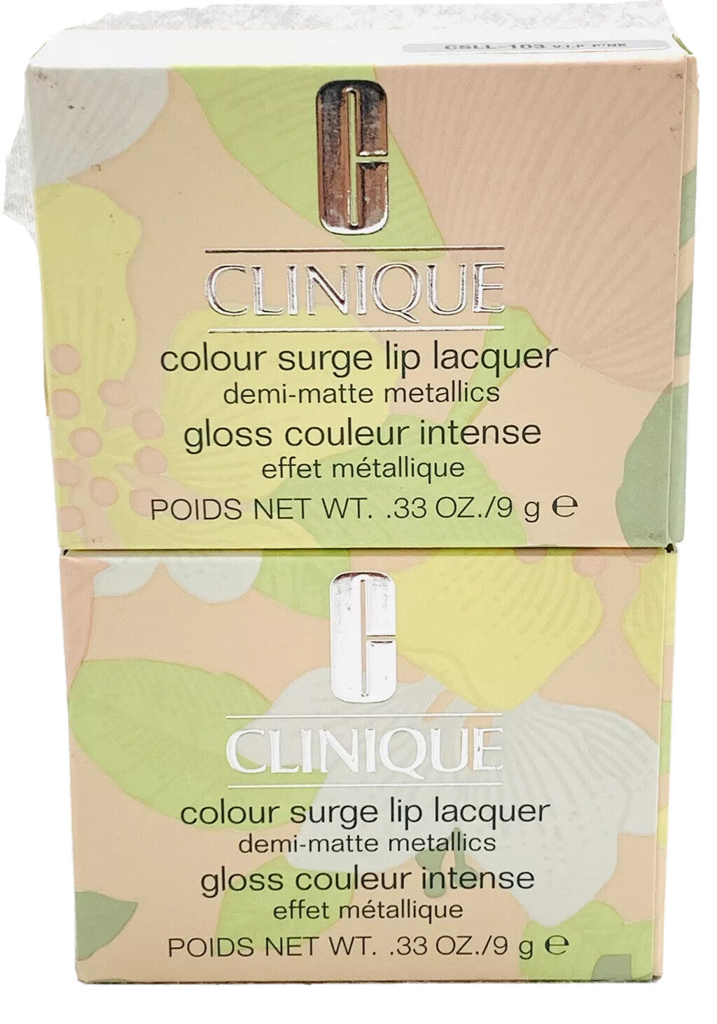 Clinique Lip Lacquer Gloss 103 VIP Pink - 2 Pack, 0.33oz, Lip Makeup