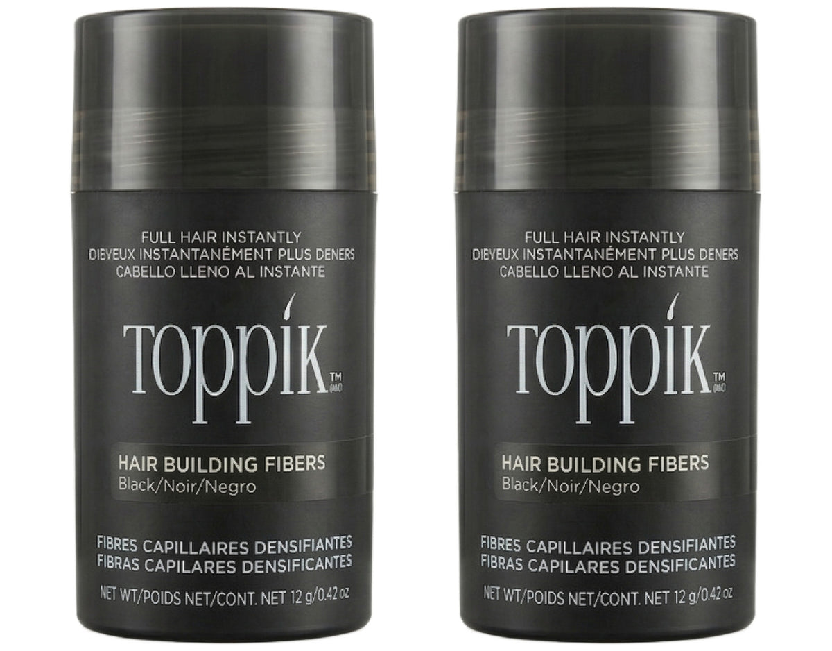 Hair Building Fibers Black 0.42 oz Keratin Thickener 2 Pack