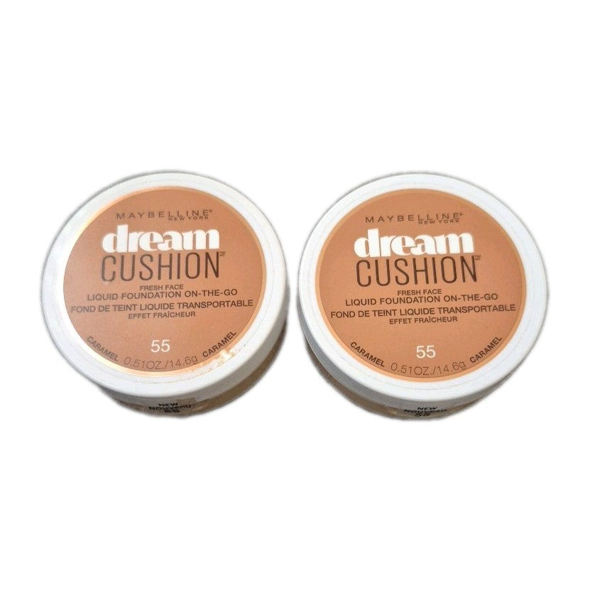 Maybelline Dream Cushion Liquid Foundation SPF 55 Caramel - Pack of 2