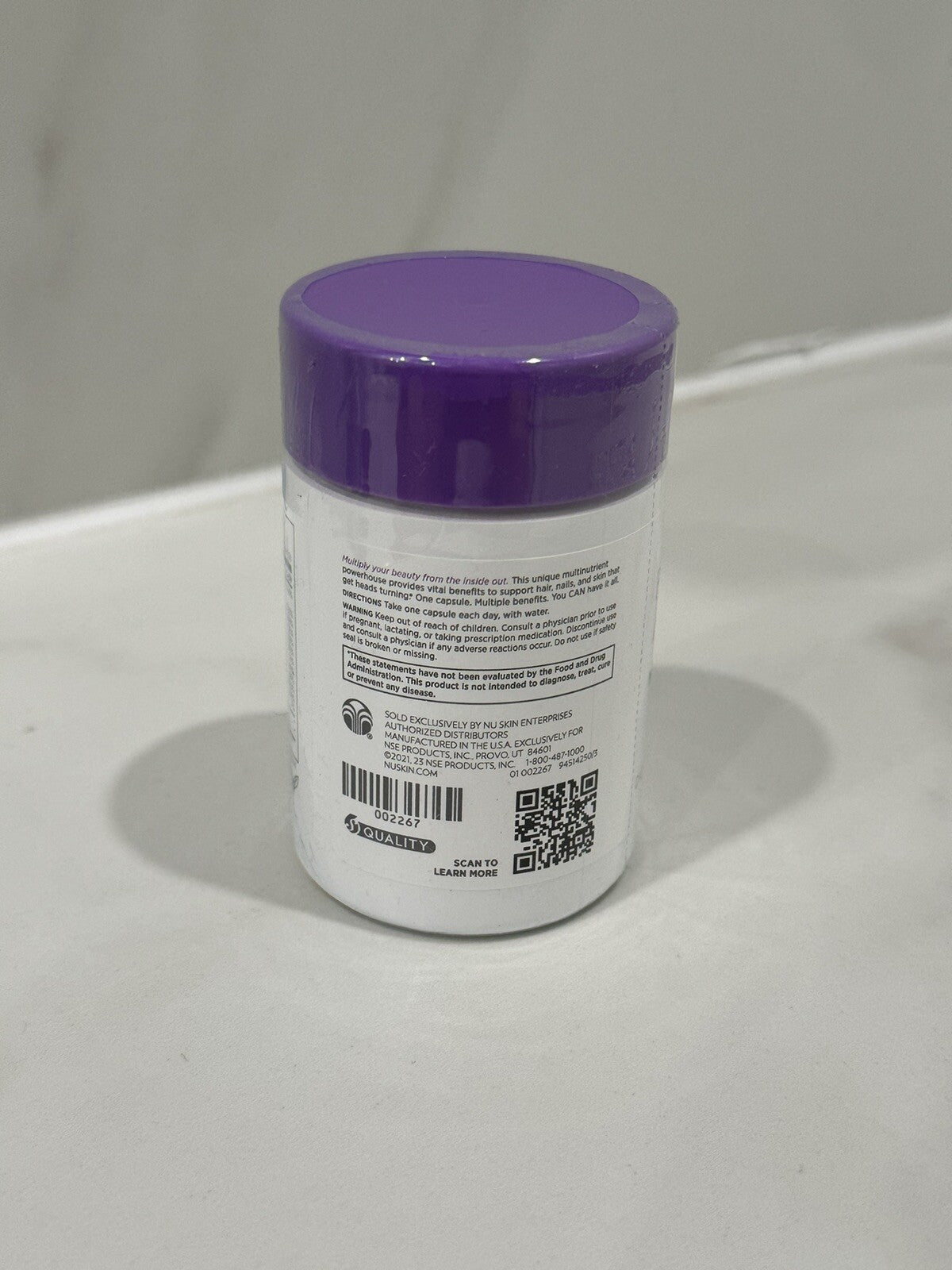 Multivitamin Skin, Hair & Nail Supplement with Biotin & Antioxidants - 30 Capsules