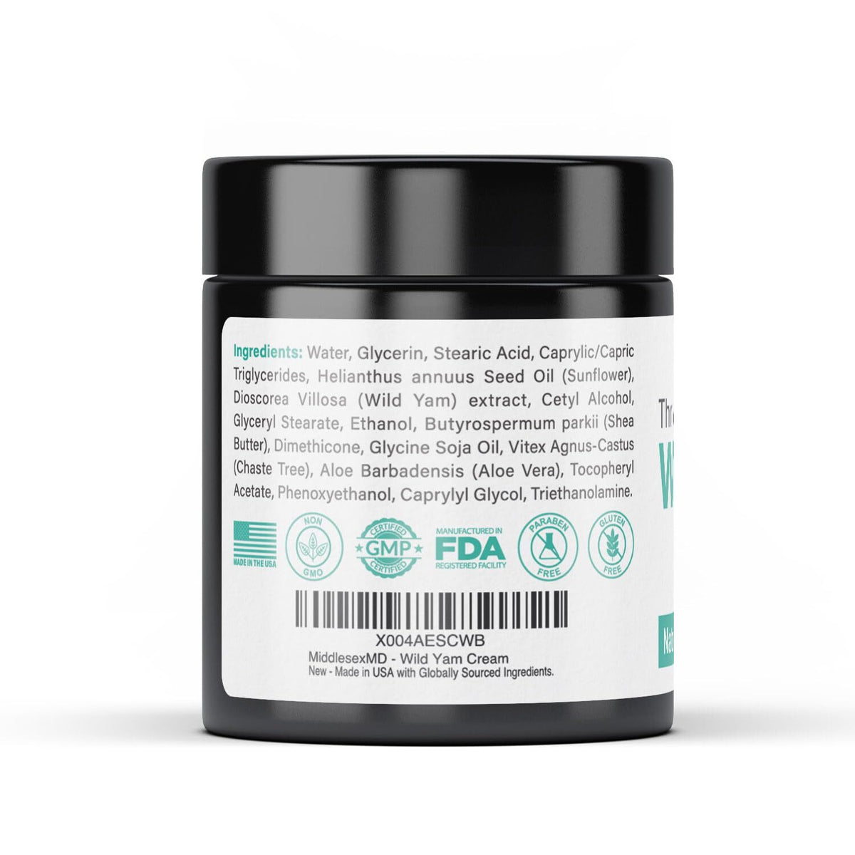 Wild Yam Root Cream for Menopause & PMS Support - 3.5 oz