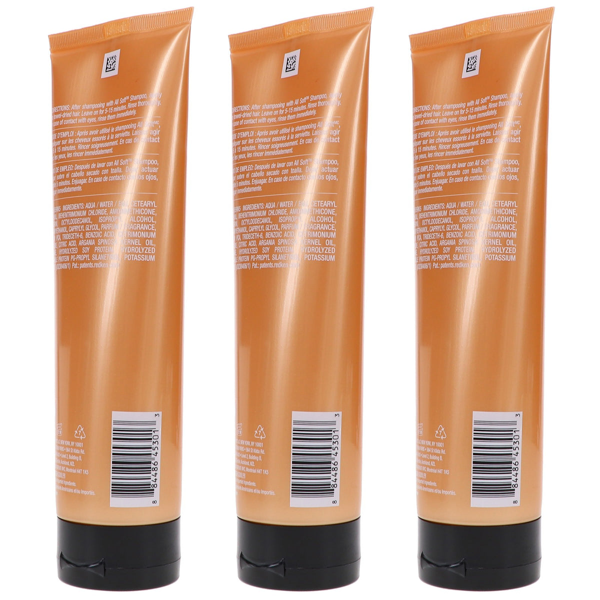 Redken All Soft Heavy Cream Hair Conditioner 8.5 oz 3 Pack - Deep Nourishing Treatment