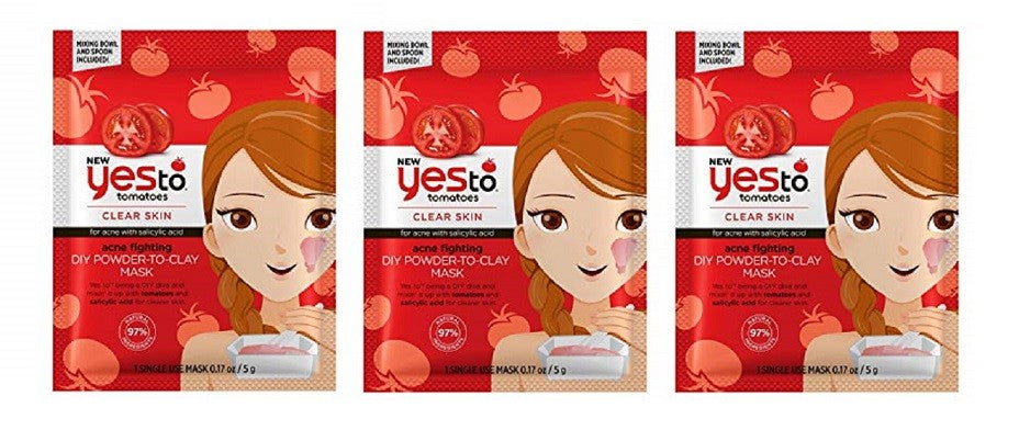 Yes To Tomatoes Breakout Prone Skin DIY Clay Mask Powder - 3 Pack