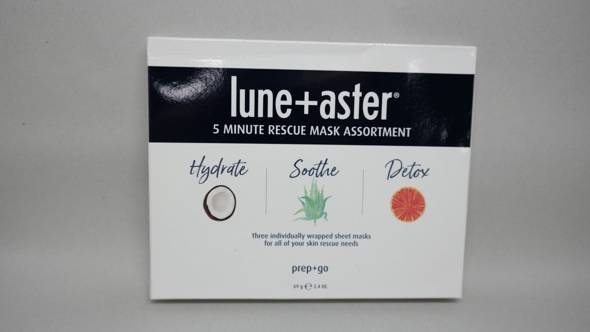 Lune+Aster 5 Minute Rescue Mask Assortment - Hydrate Soothe Detox