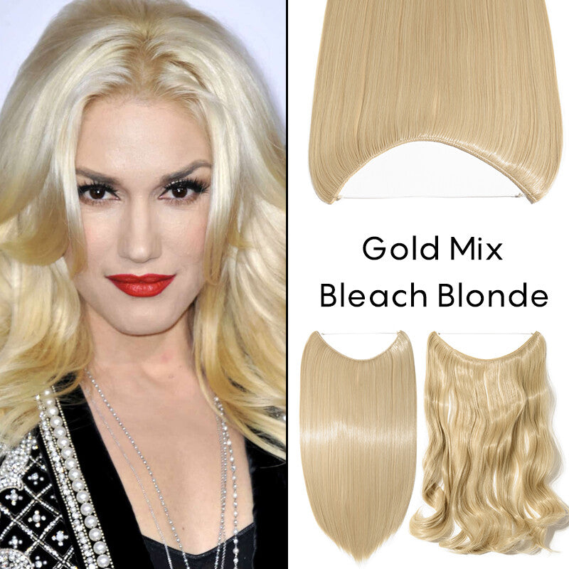 Natural Wire-In Hair Extensions Clip-In Nano Ring Hairpiece - Versatile & Easy to Use