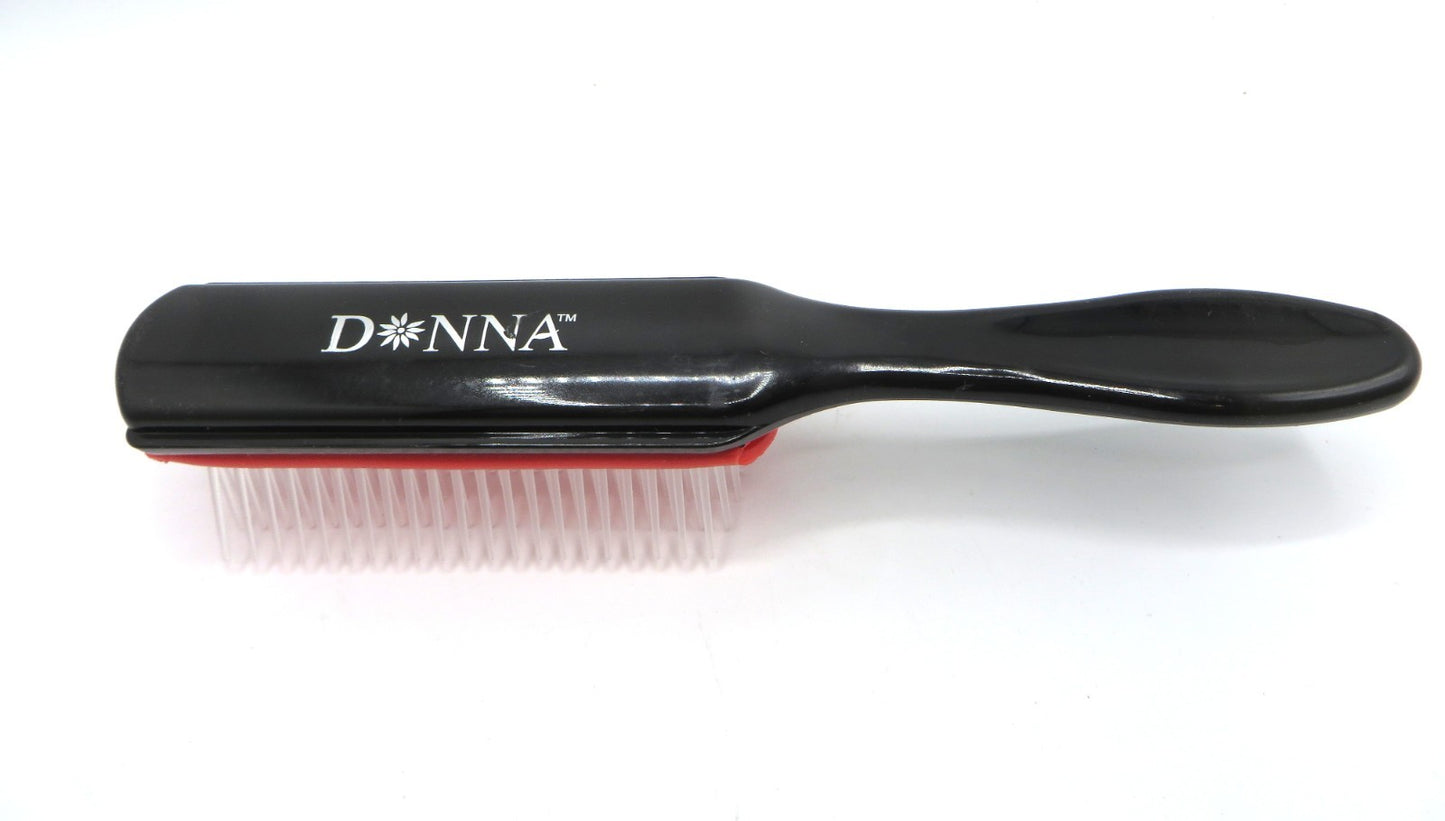 Donna Hair Brush Set - 6 Black and Red Hair Brushes for Styling & Detangling