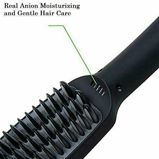 2-in-1 Electric Hair Straightener Brush for Fast & Natural Styling