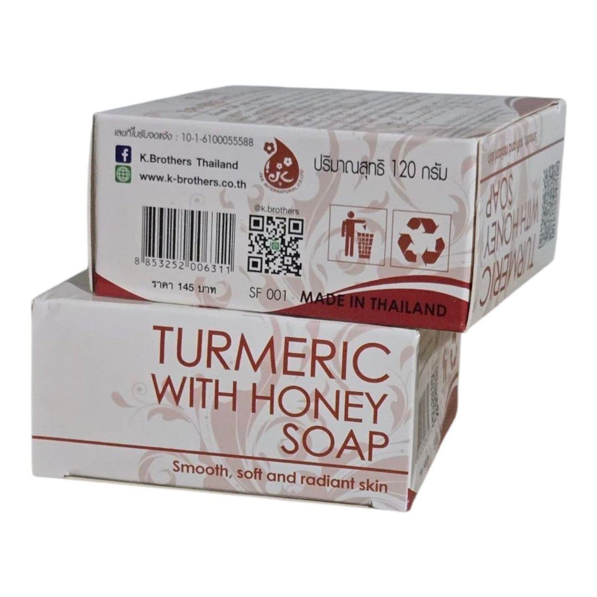 Turmeric with Honey Natural Skin Care Soap Set - 120g x 2pcs