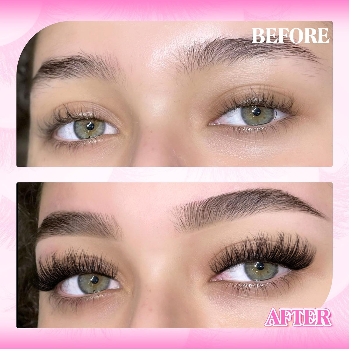 Wispy Faux Mink False Eyelashes with Clear Band - 7 Pairs, Black