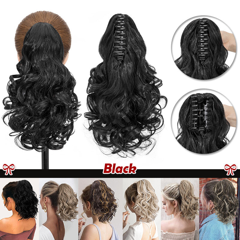 Ponytail Extensions Claw Clip-In Hairpieces for Curly & Straight Styles