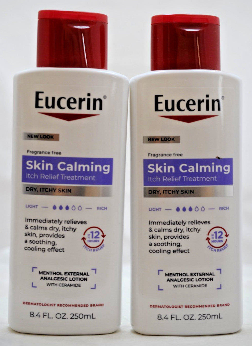 Eucerin Skin Calming Itch Relief Lotion 8.4 oz (Pack of 2)
