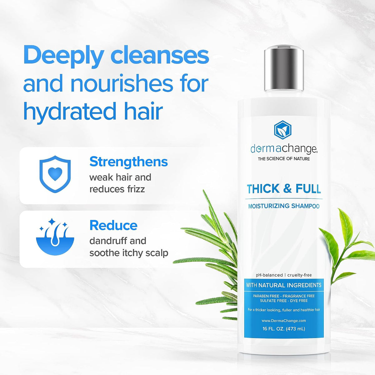 Hair Growth Shampoo Sulfate Free Aloe Vera 16oz