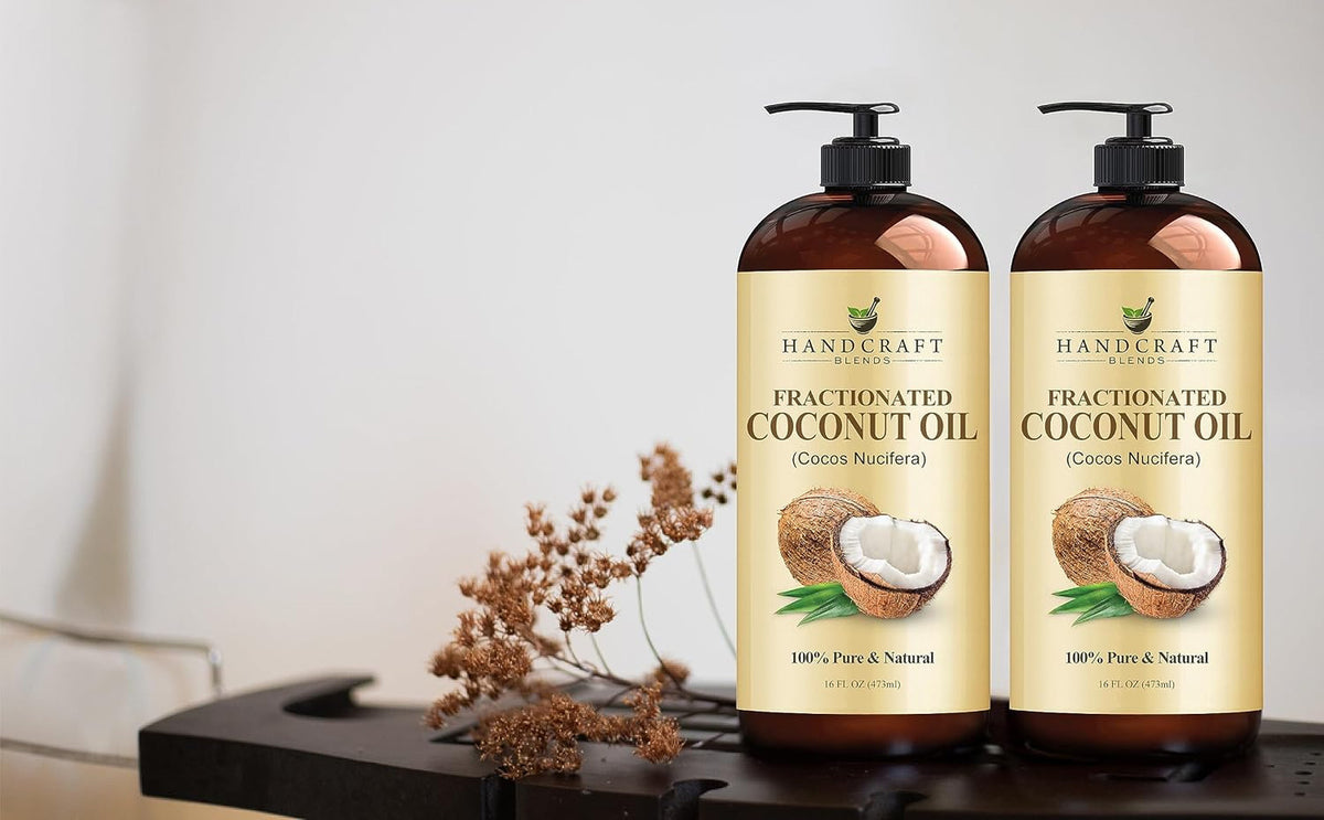 Fractionated Coconut Oil 16 fl oz | Pure Carrier Oil for Skin & Hair