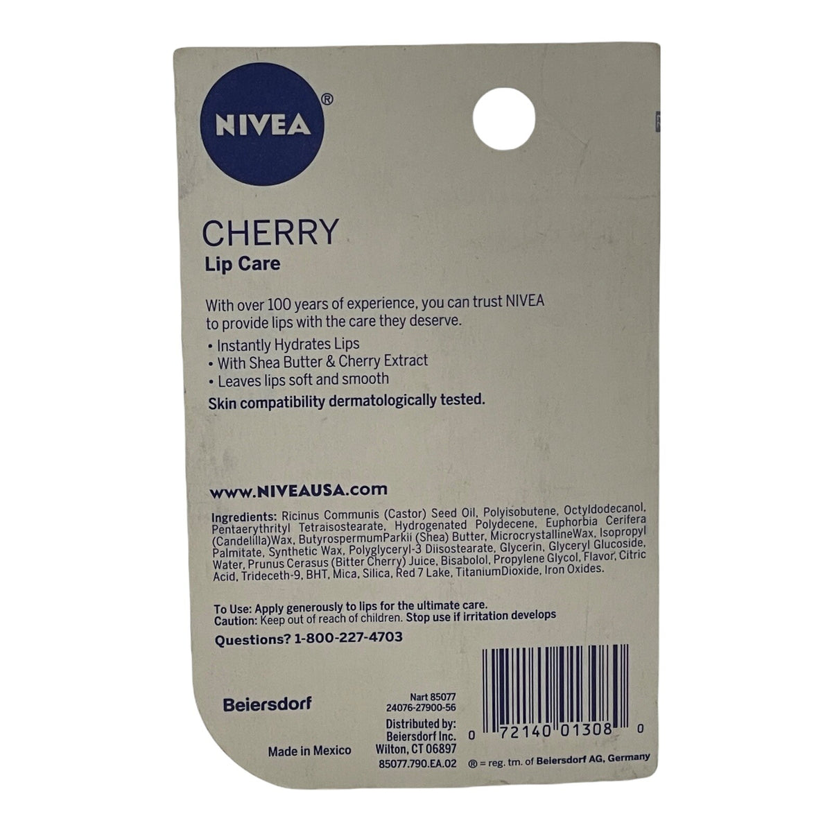 Nivea Cherry Lip Balm Set - Tinted & Moisturizing Shea Lip Care 2 Pack