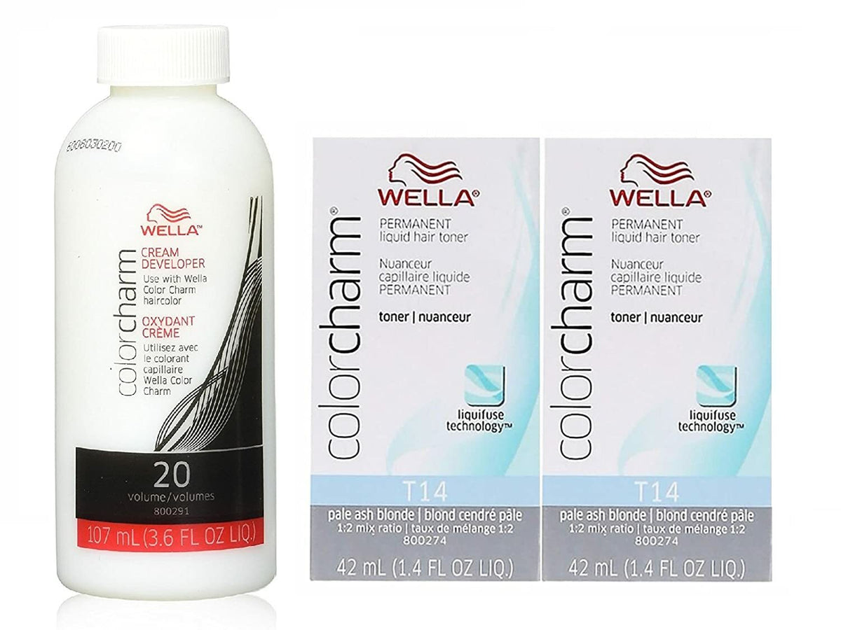 Wella Color Charm T14 Pale Ash Blonde Toner - 2 Pack