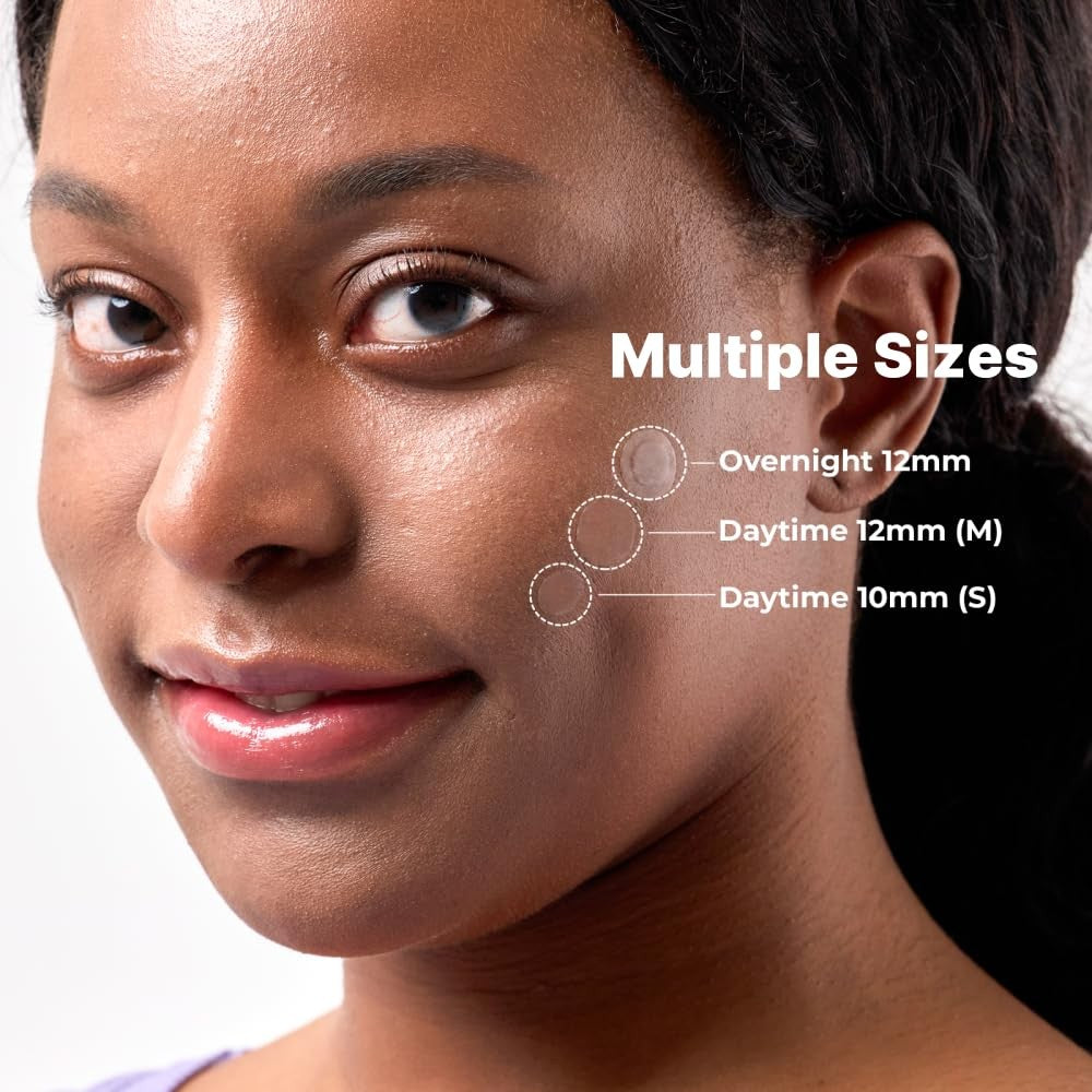 Invisible Acne Patches Set with 3 Sizes - Waterproof & Nightday Care