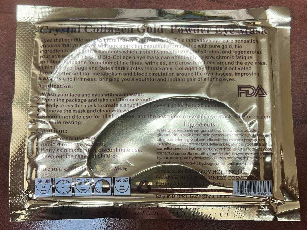 Gold Collagen Eye Masks 100 Pairs - Anti-Aging Dark Circles Puffy Eyes