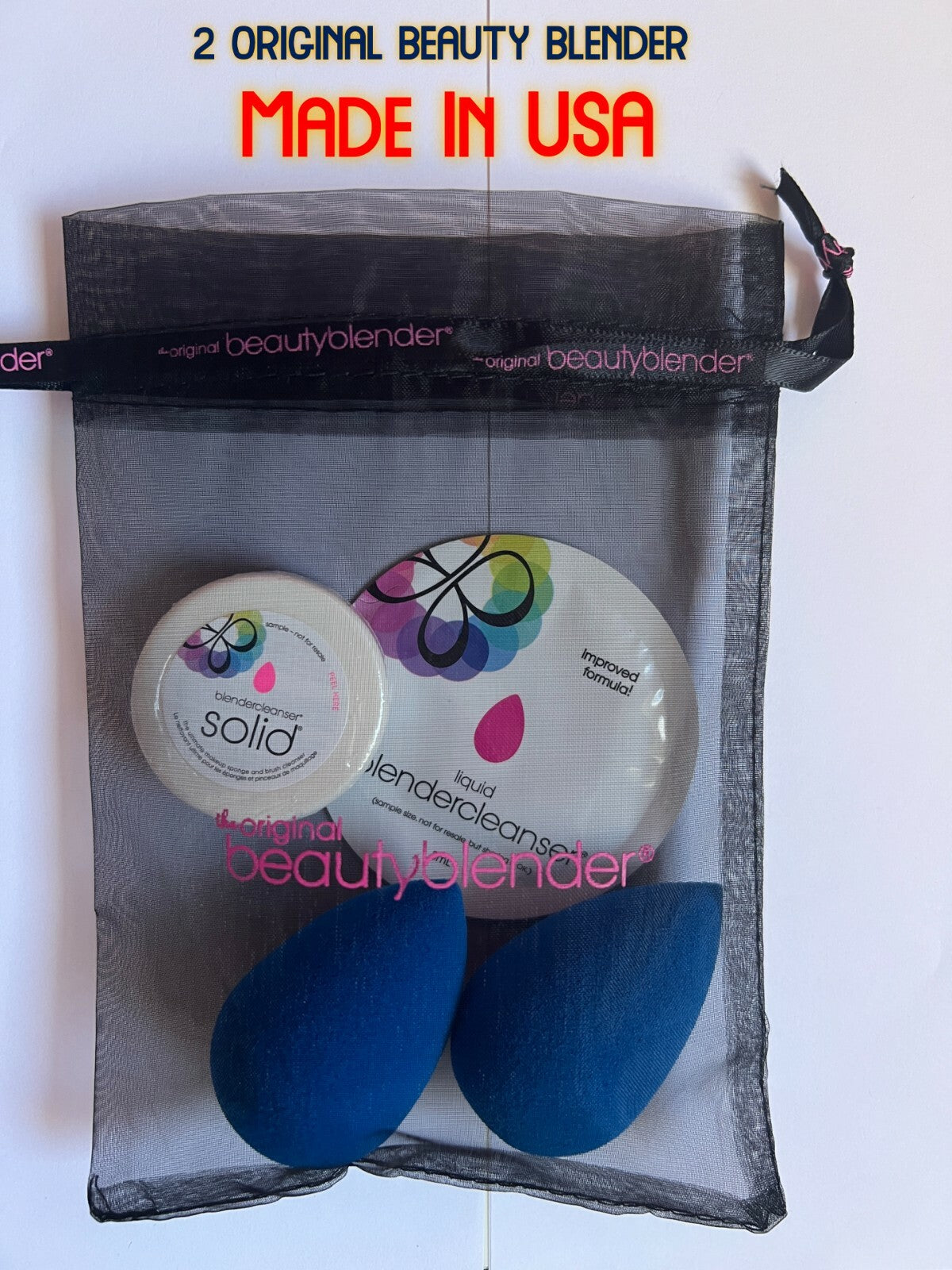 Beautyblender Sapphire Sky Makeup Sponge & Solid Cleanser Set - 2 Pieces