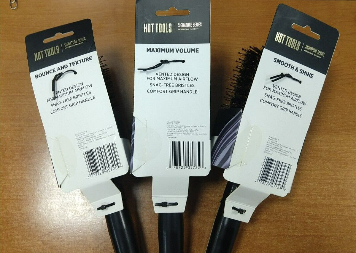 3-Pack Blowout Hair Brushes Set - Volume, Texture & Smooth Styling