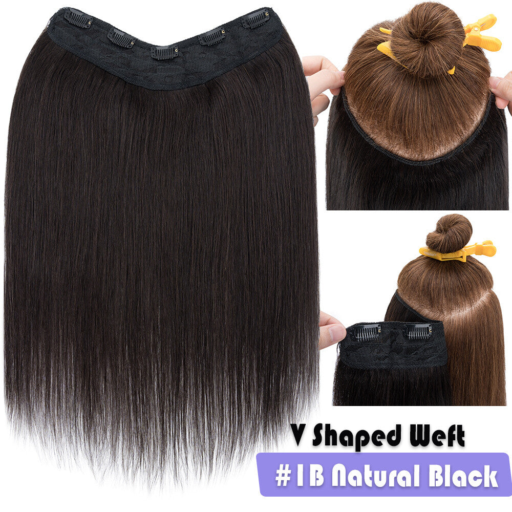 Remy Human Hair Extensions Clip-In One Piece Full Head Weft - Multiple Colors & Lengths